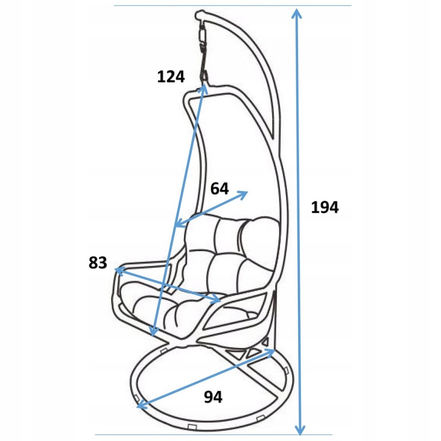 Кресло кокон Размеры