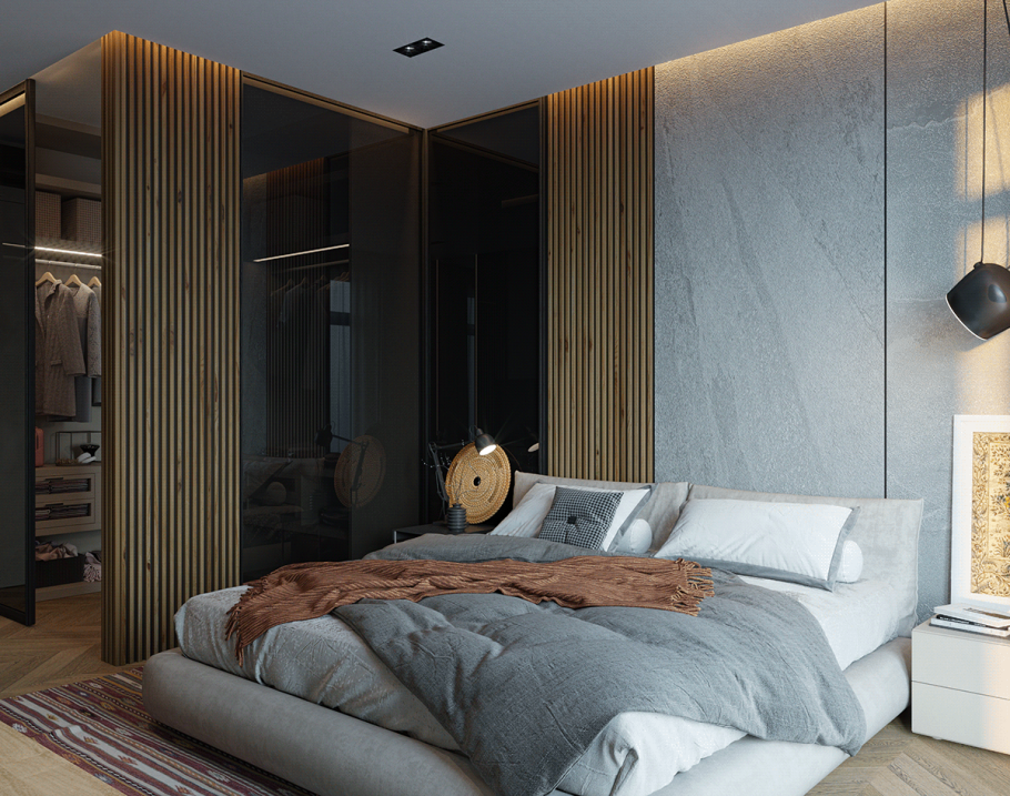 Гардероб за кроватью