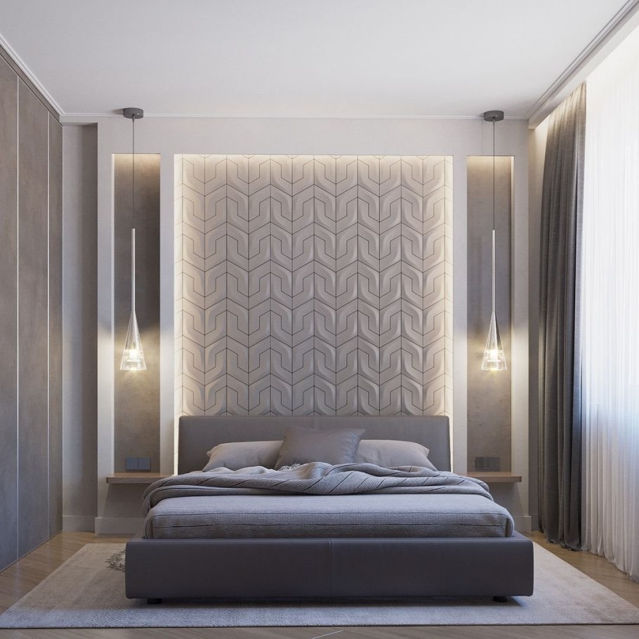 Стеновые панели за кроватью