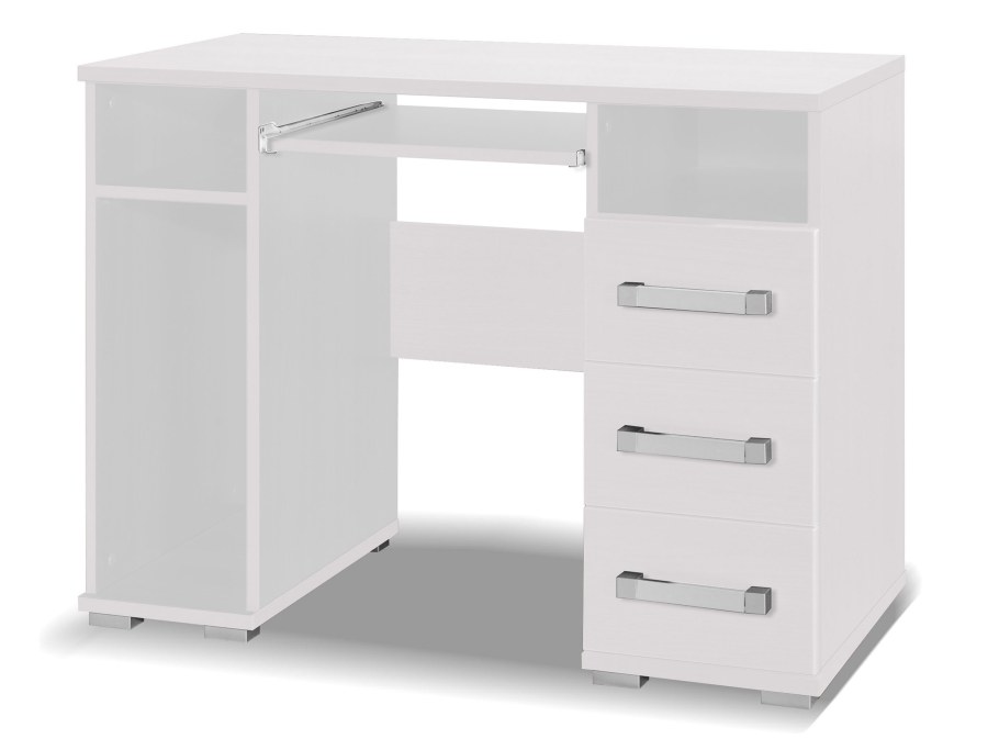 Стол компьютерный МФС-3 0,75*1,1м (белый Брилл.+ Белый гл.)