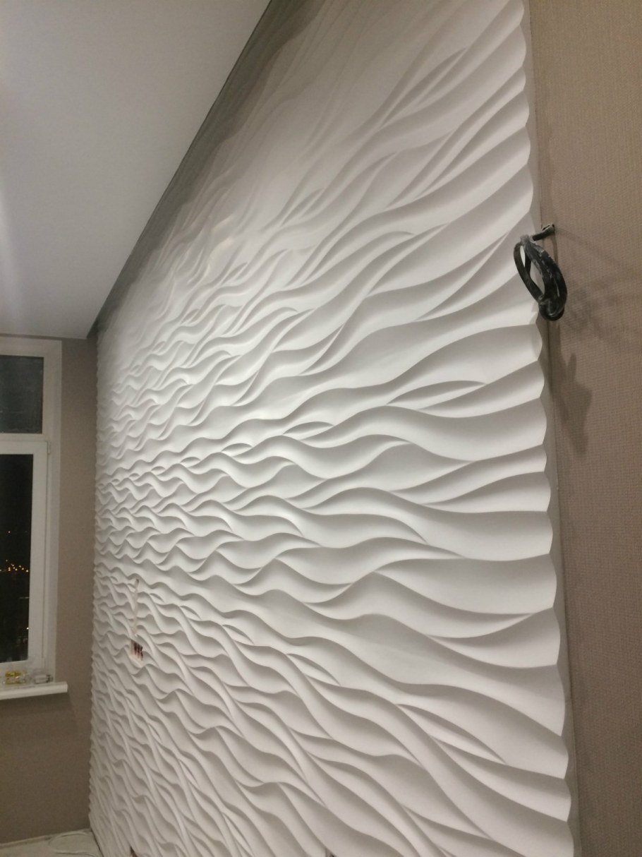 3d гипсовая панель "волна Атлантика"