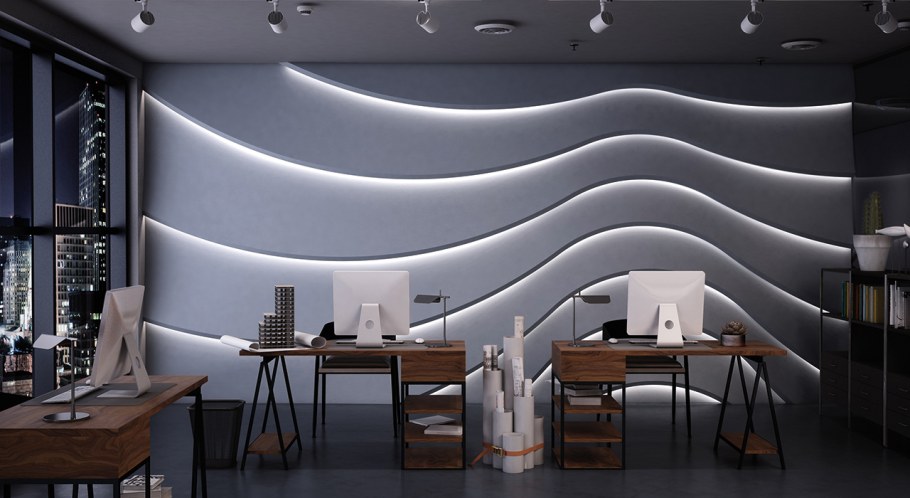 Световая 3d панель Zaha