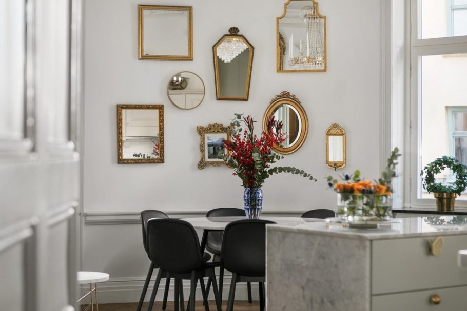 Декор стен квартиры панель зеркальная