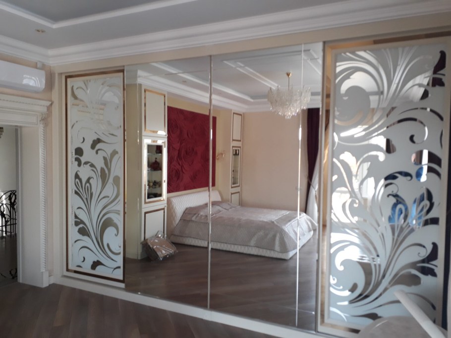 Шкаф купе оливковый