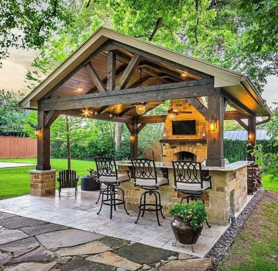 Мангальная зона и зона барбекю