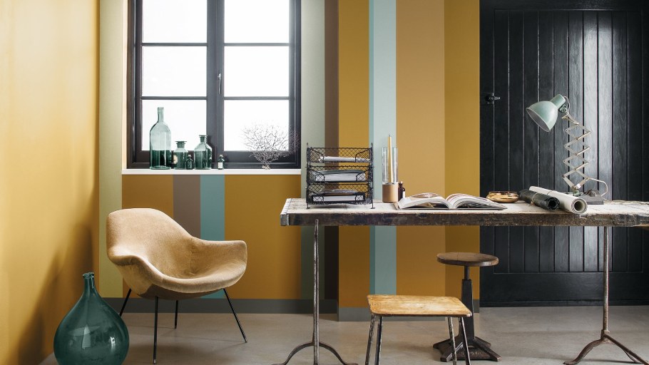 Сочетание с охрой в интерьере