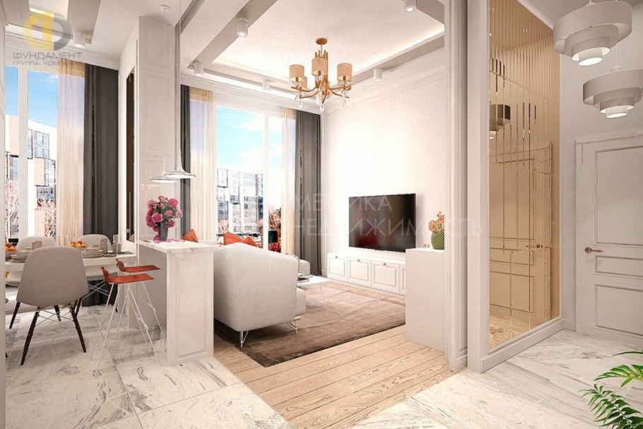 Дизайнерские проекты квартир двухкомнатной