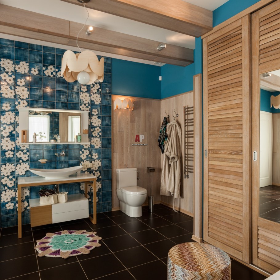 Ванная в голубых тонах