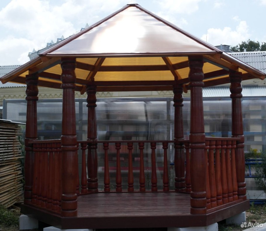 Беседка шестиугольная металлическая