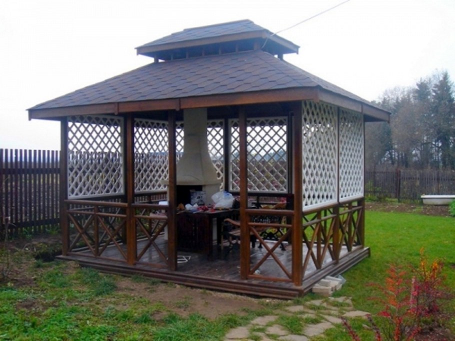 Прямоугольная беседка п152 3.1х4.0 м