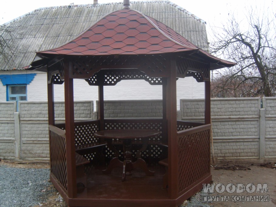Беседка коричневая