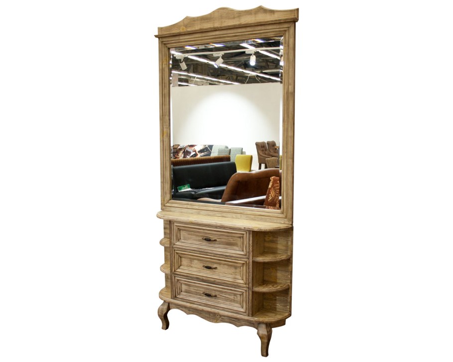 Узкий комод с зеркалом