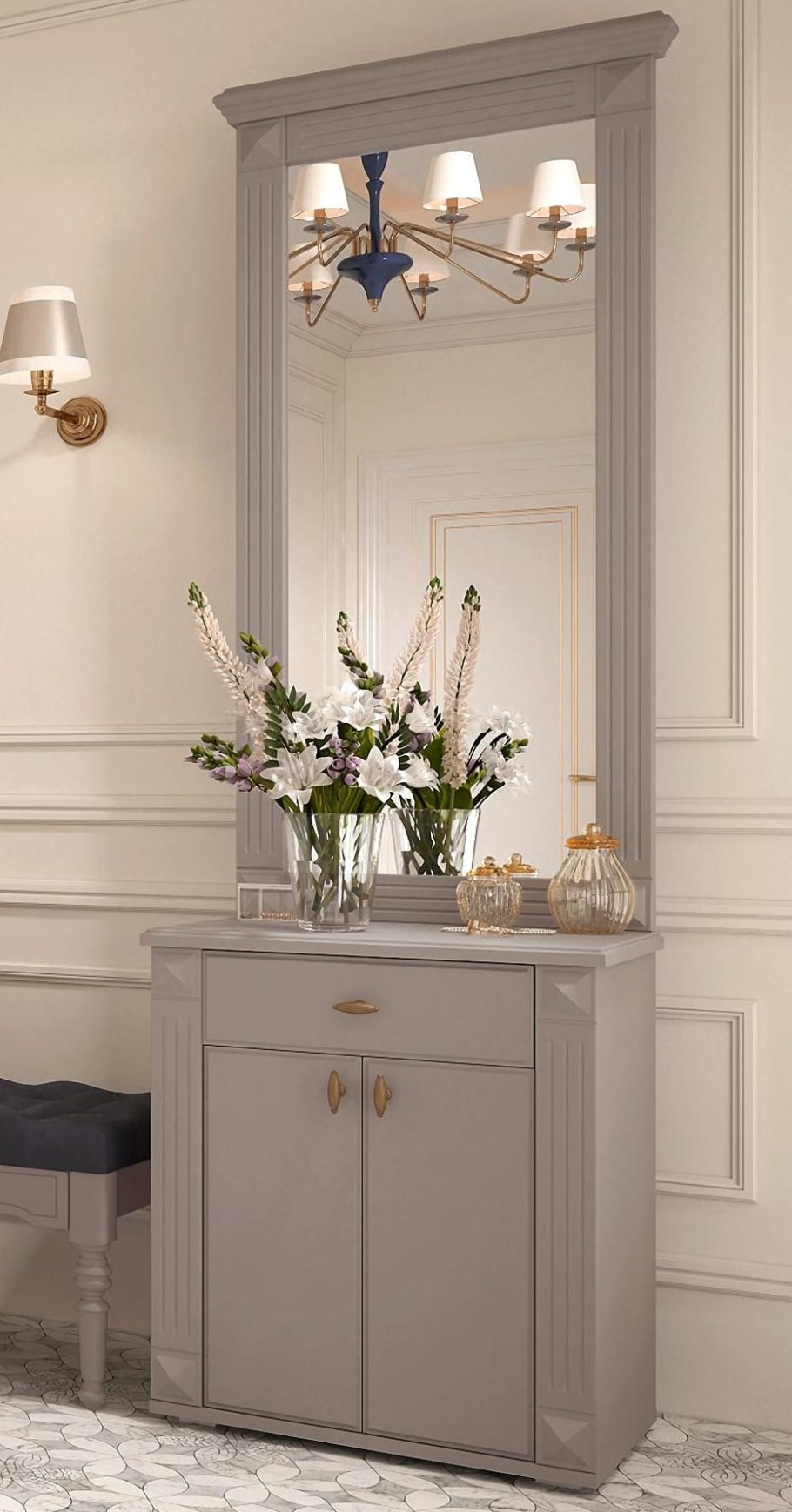 Тумба с зеркалом Лилль-2