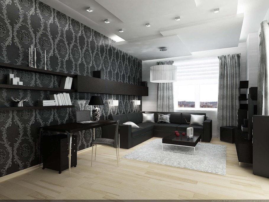 Черно белый стиль в интерьере