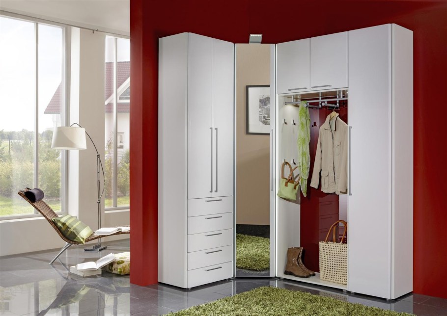 Прихожая угловая белая