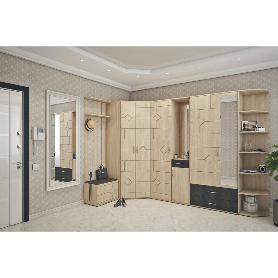 Прихожая угловая в современном стиле