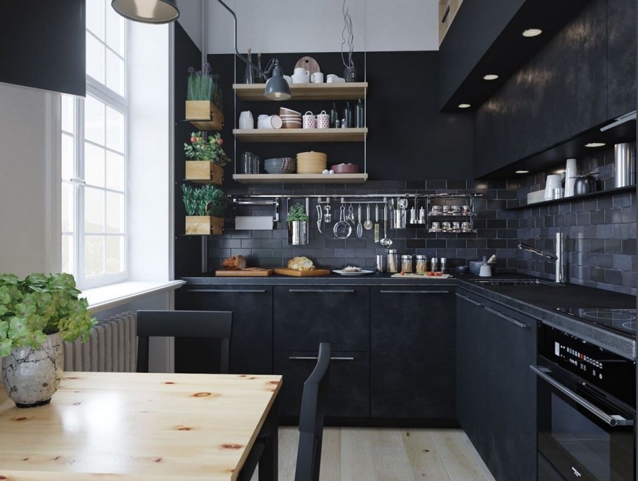 Кухня в стиле лофт ,четная