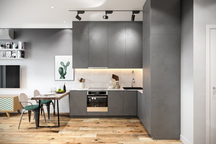 Серая кухня в интерьере