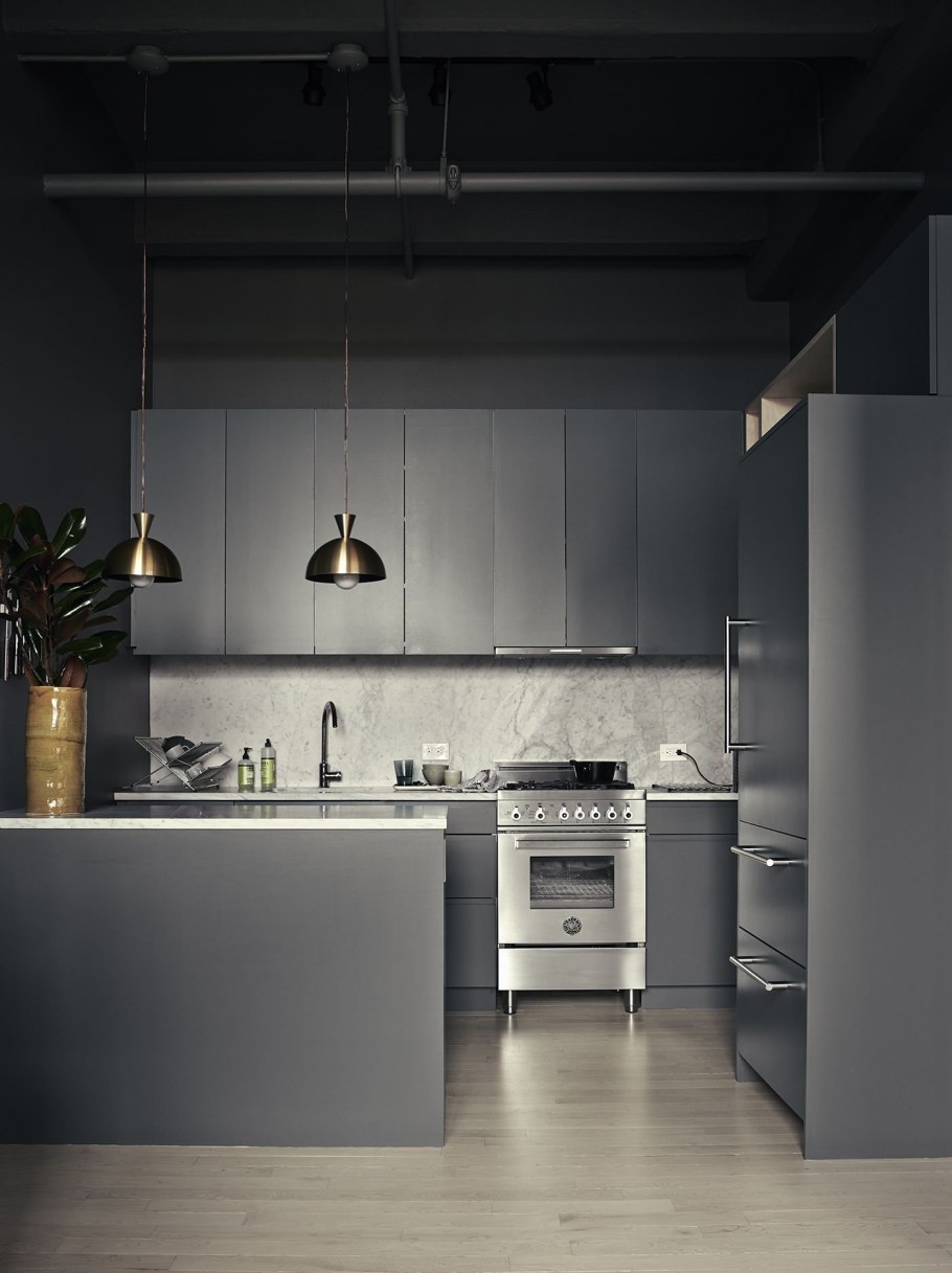 Кухня икеа графит