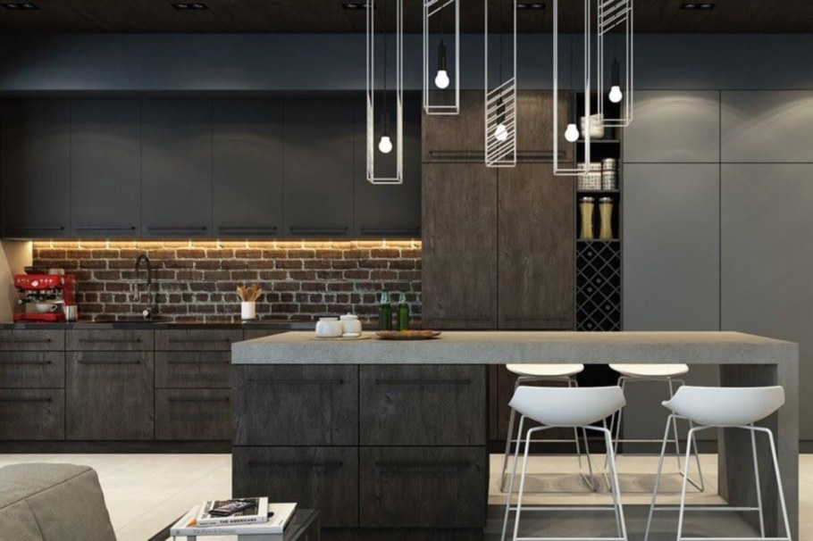 Кухня лофт венге