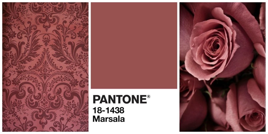 Винный цвет марсала пантон