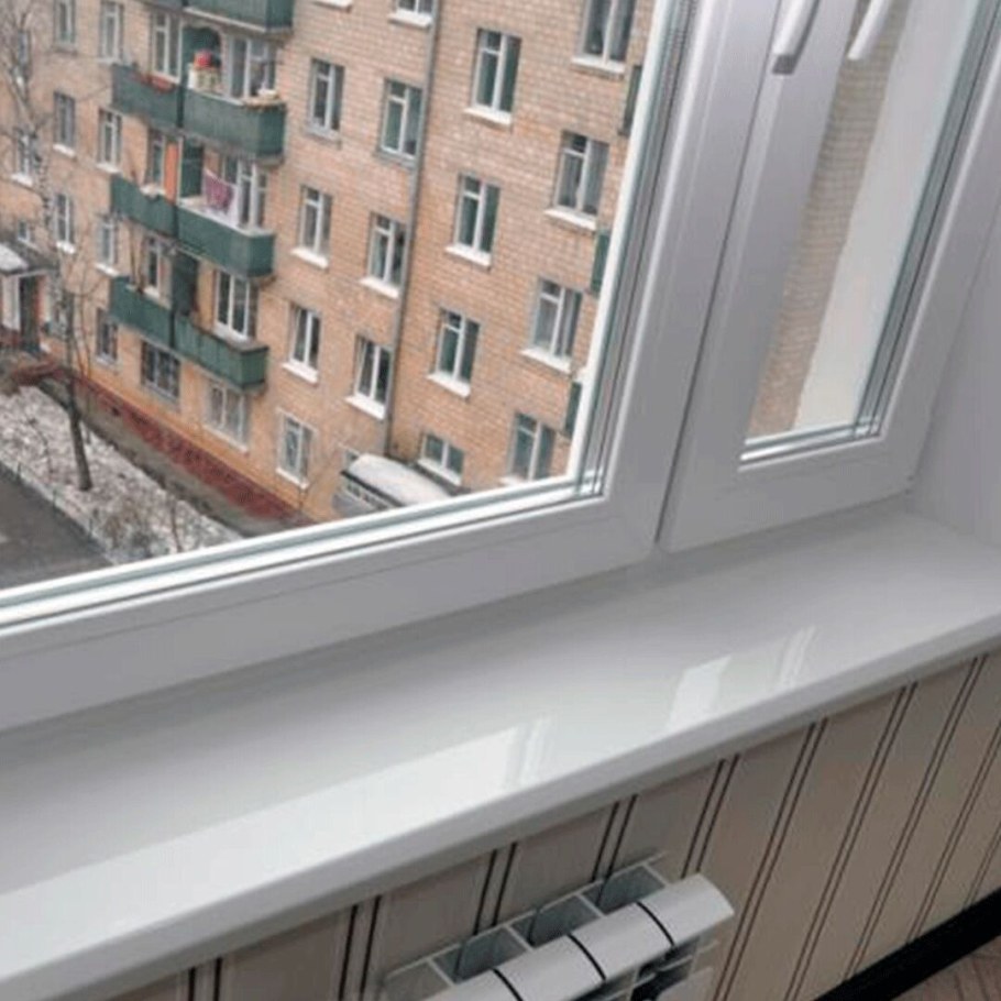 Подоконник Данке белый глянец