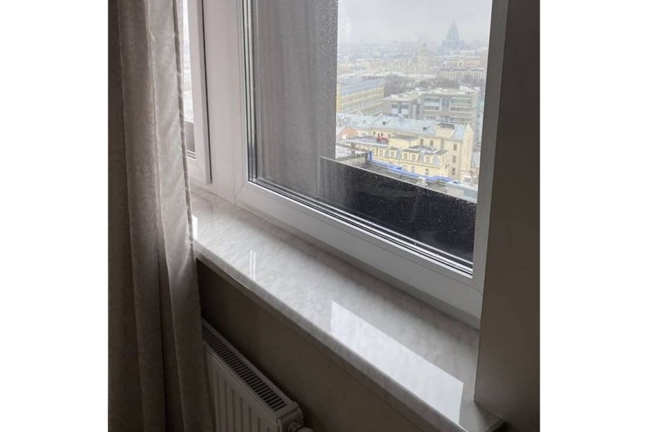 Подоконник Данке комфорт серый глянец