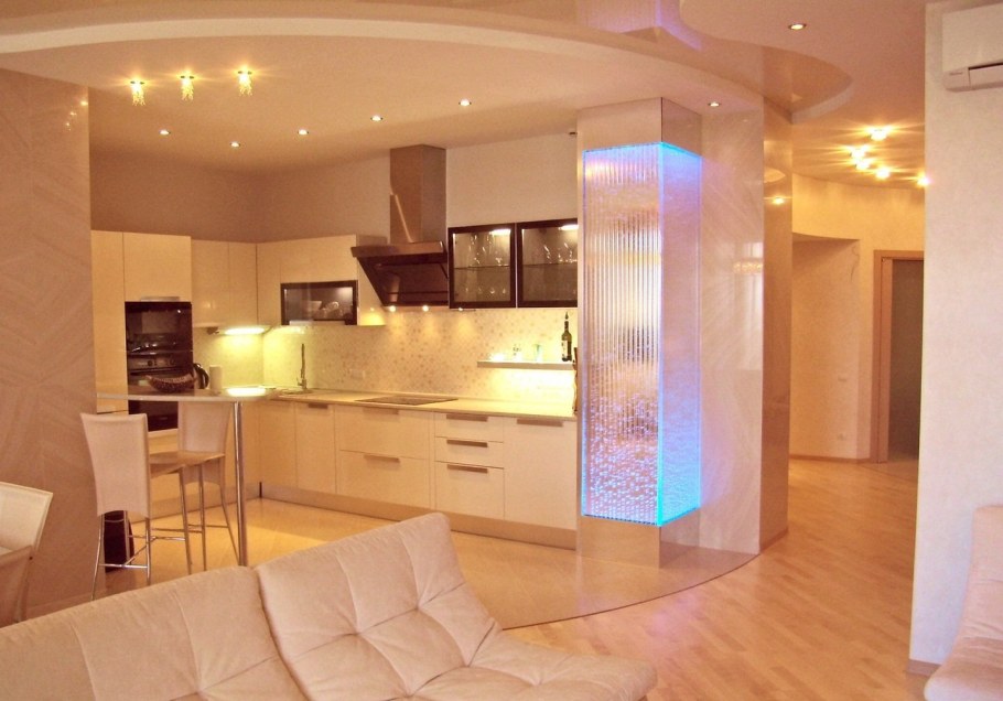 Красивые кухни в студии