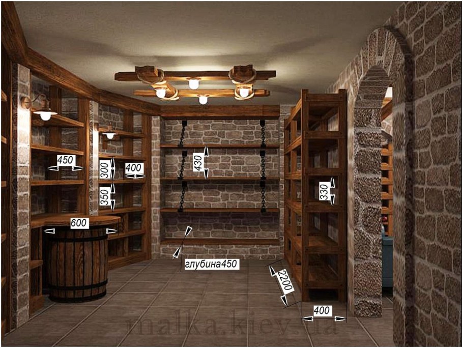 Отделка погреба