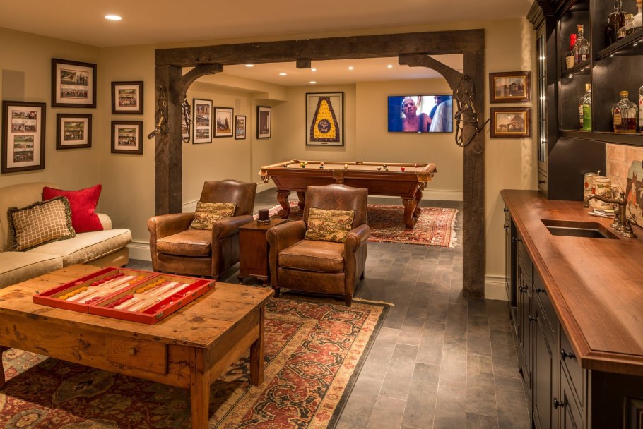 Интерьер подвала в частном доме