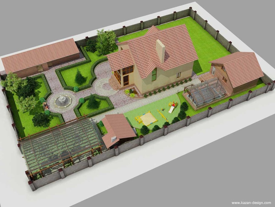 Планировка двора