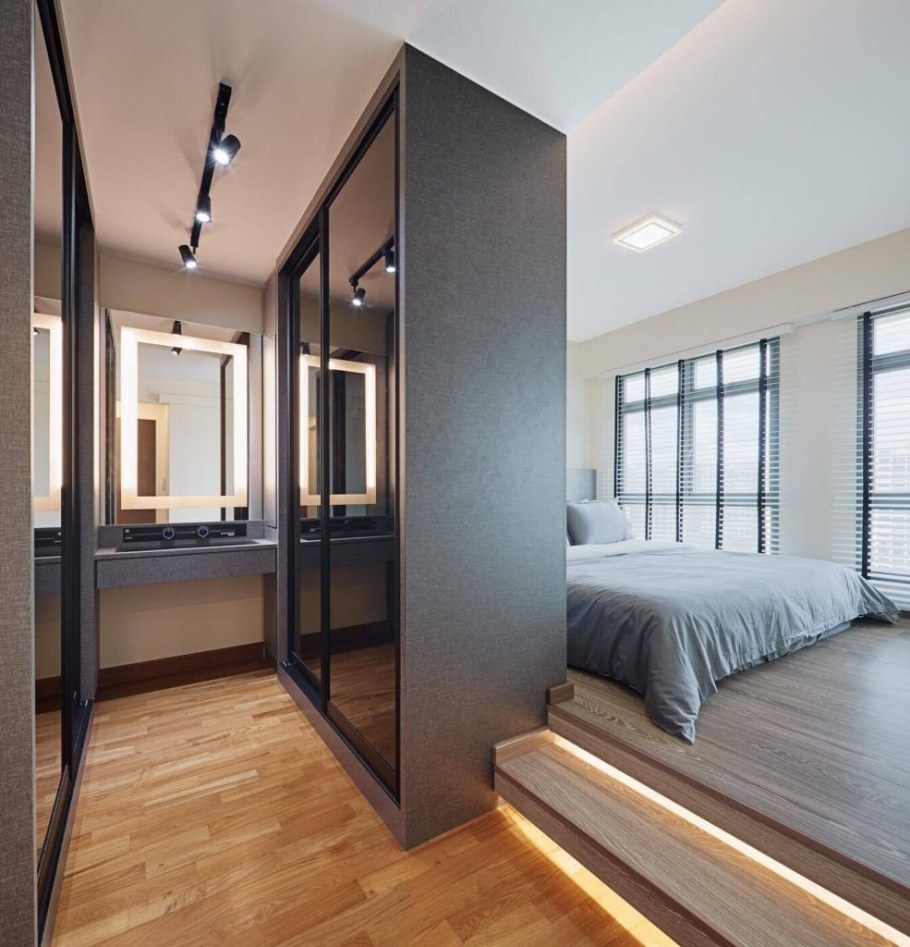 Перегородка между спальней и гостиной