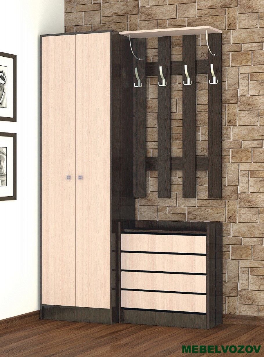 Прихожая Ямайка Центральная секция ЯПЦС-1 венге/дуб молочный