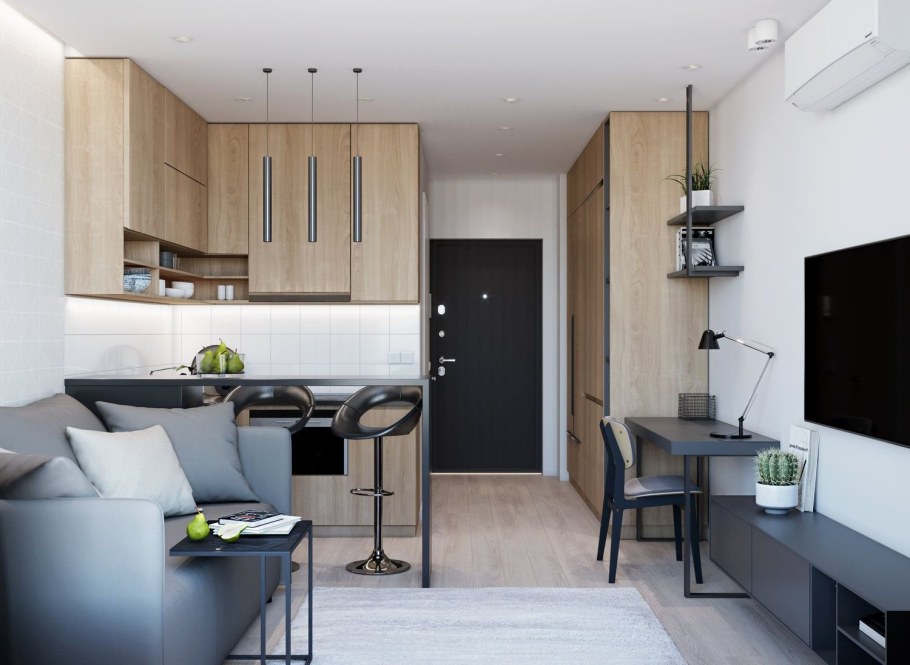 Икеа мебель для студии 18 кв.м жилой