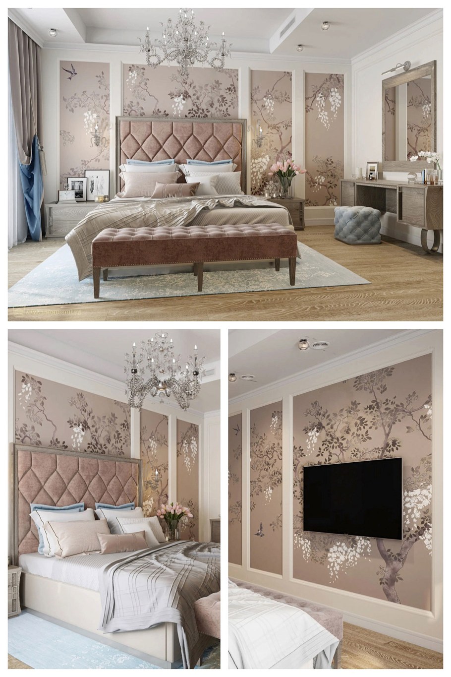 Модные обои для спальни