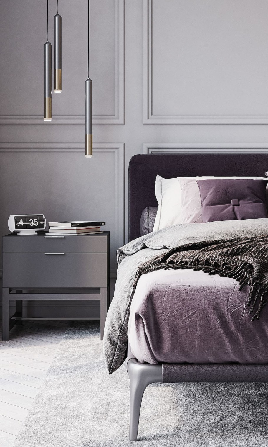 Кровать Хауга бежевая в интерьере