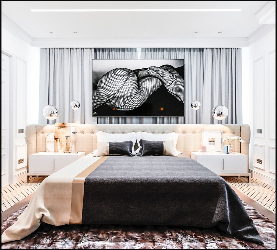 Интерьер спальни в стиле неоклассицизм