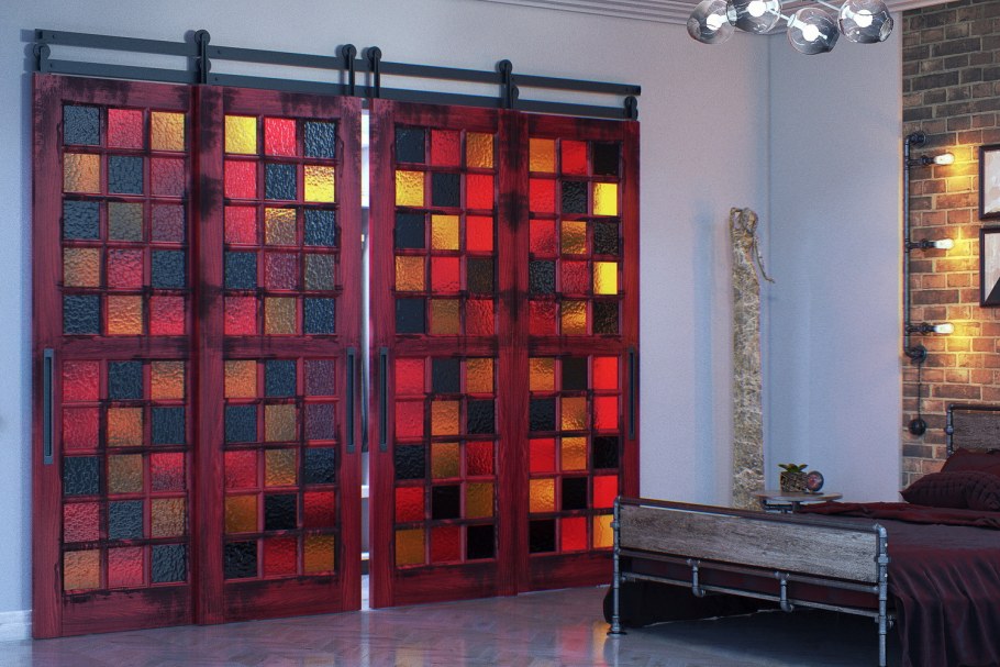 Амбарные раздвижные двери в стиле лофт