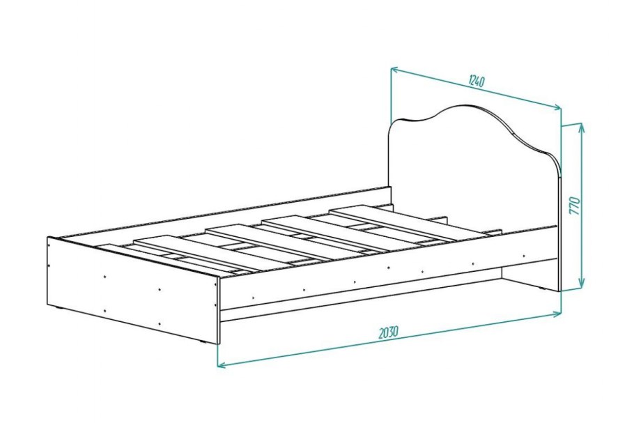 Конструктив кровати ЛДСП 1400 2000