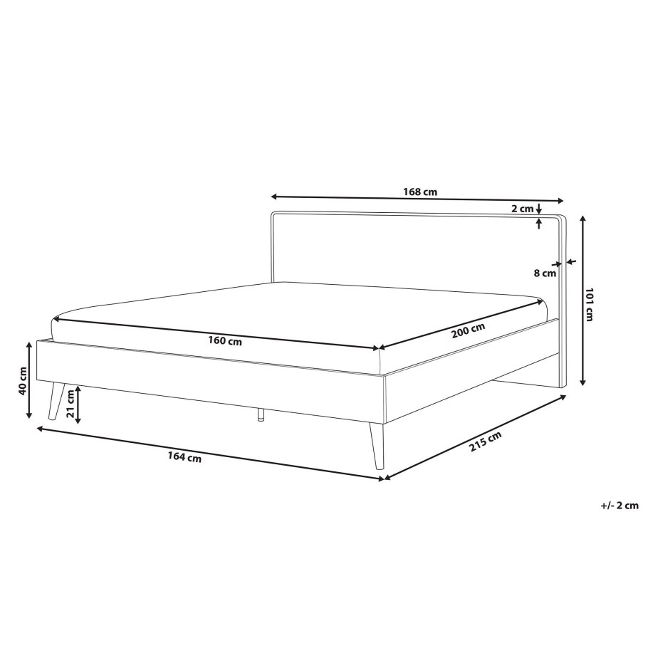 Двуспальная кровать с тумбами Размеры