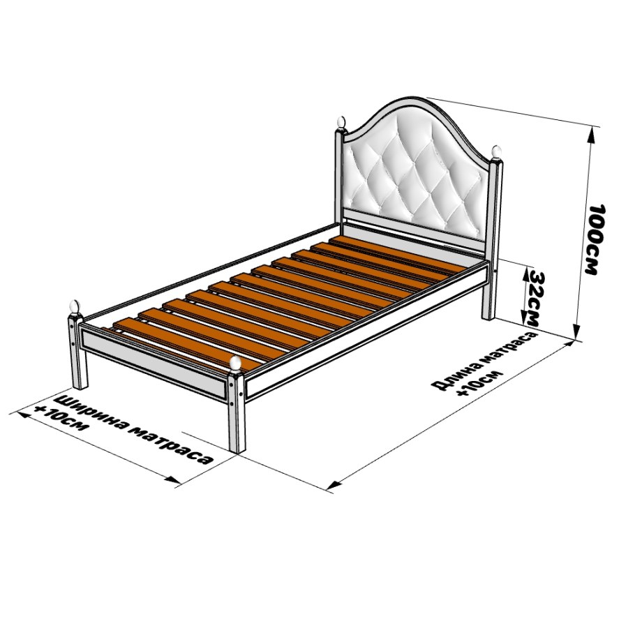 Ширина и длина односпальной кровати