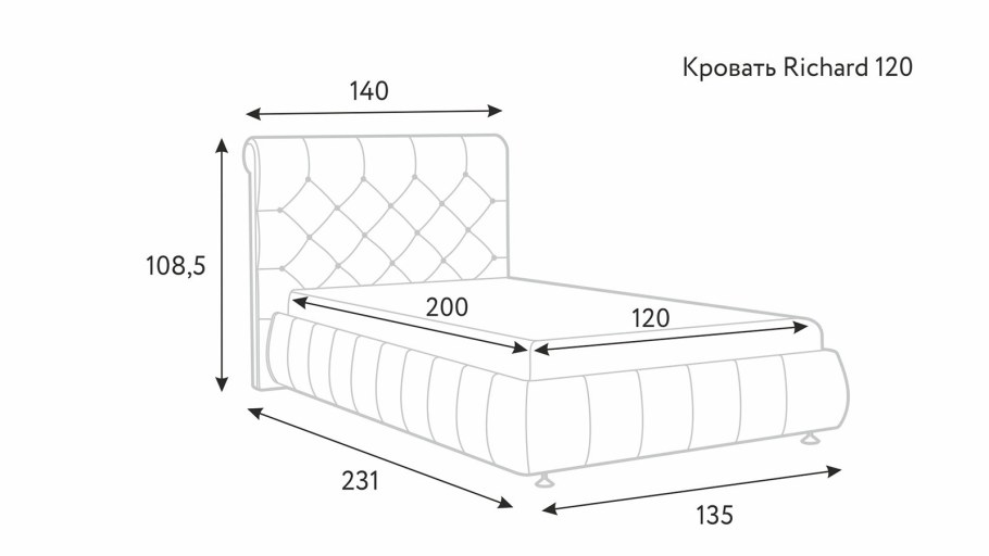 Кровать Ричард Гранд Аскона 200 160