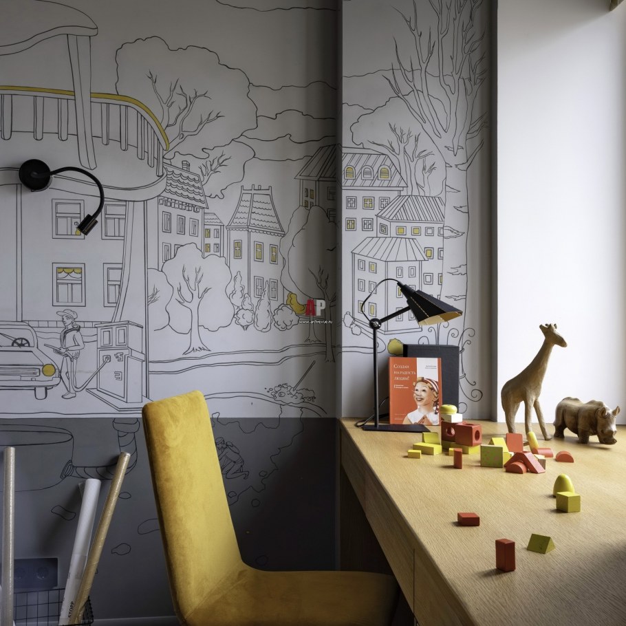 Роспись в интерьере лофт