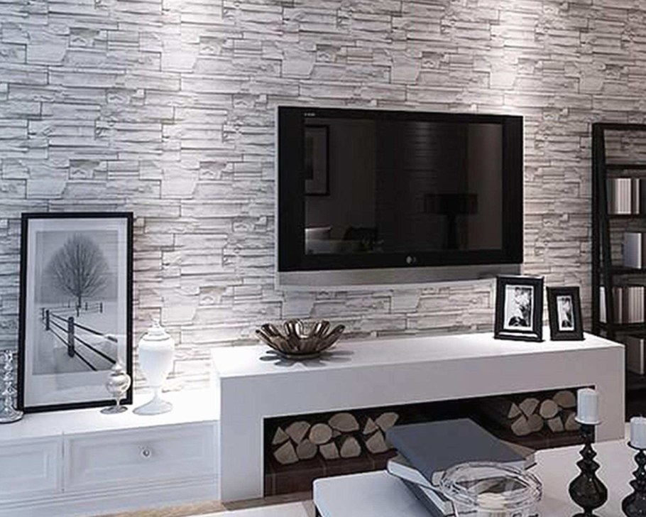 Декоративный камень в гостиной