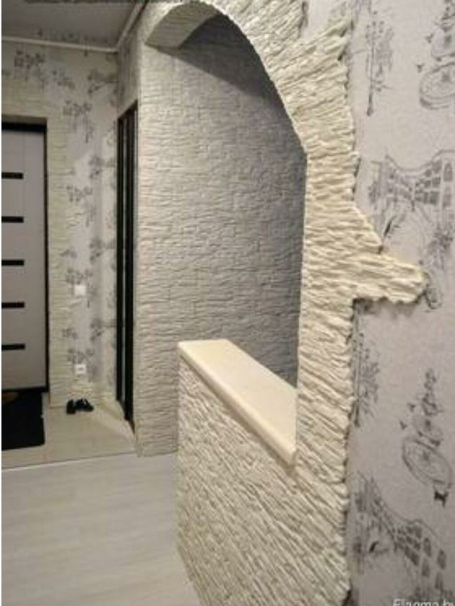 Гипсовый камень в интерьере