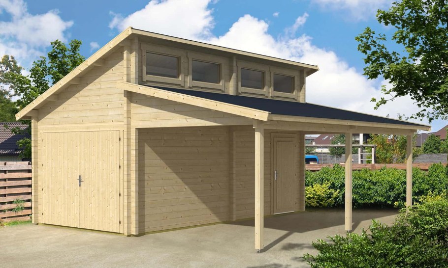 Сарай с навесом