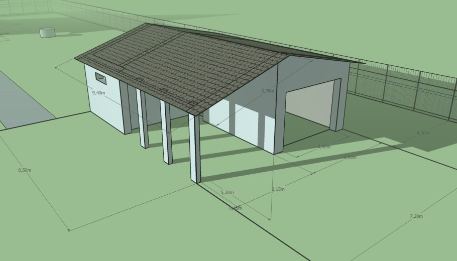 Sketchup проект гаража