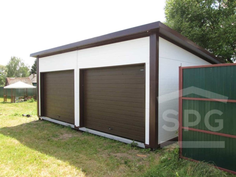Гараж с односкатной крышей