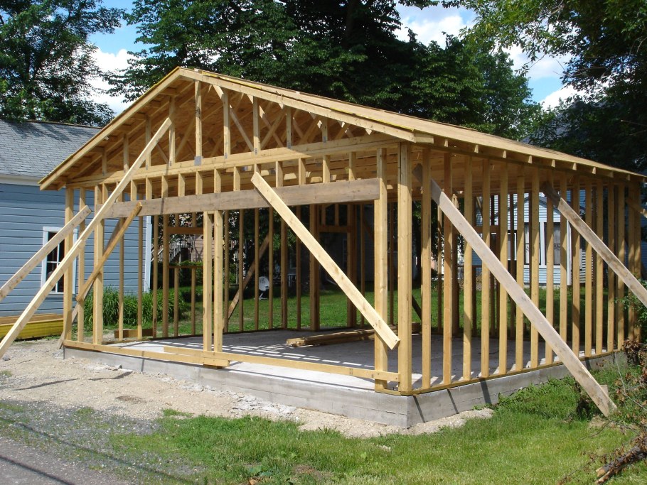 Гараж 5 на 8 каркасный