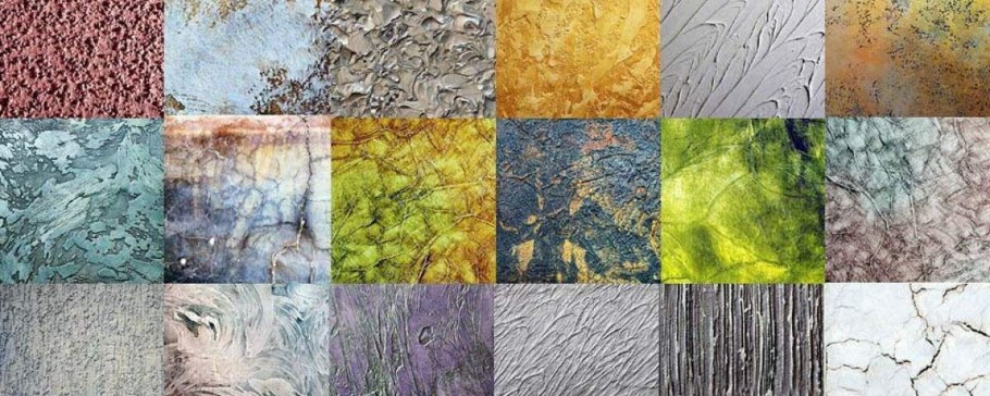 Декоративная штукатурка разноцветная